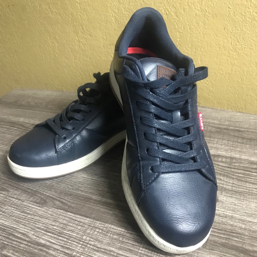 Levi's Navy Blue Sneakers Men's Low Top Sh…